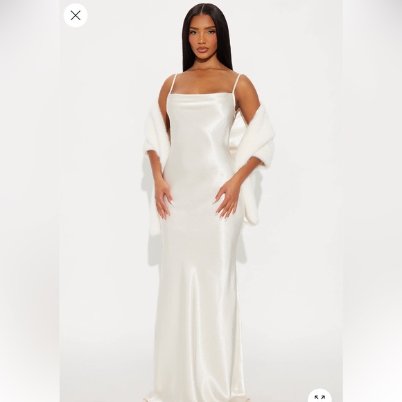 Fashion Nova Dresses & Skirts - Fashion Nova White Satin Wedding Dress